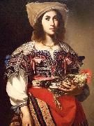 Massimo Stanzione Woman in Neapolitan Costume oil painting reproduction